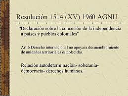Resolución 1514 des-colonización