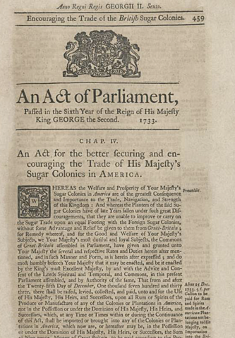 The Molasses Act of 1773