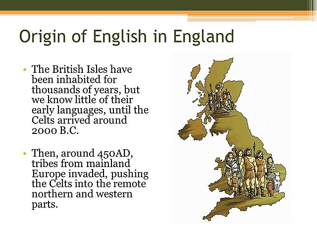 550 BCE earliest form of English language