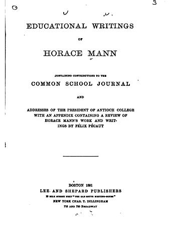 Horace Mann's Common School Journal