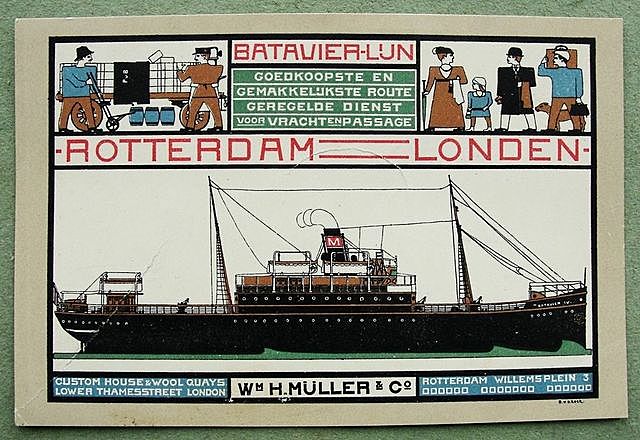 Un nuevo lenguaje de la forma: Van der Leck, cartel de la línea Batavier.