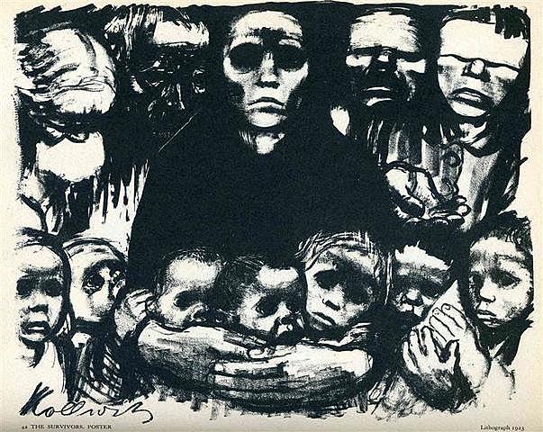 La influencia del arte moderno: Kollwitz, cartel “¡Los supervivientes…!”