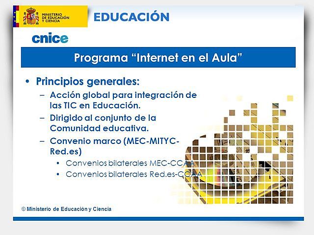 Creación del Convenio Marco "Internet en el Aula"
