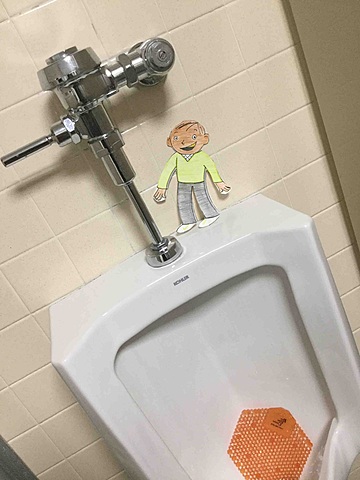 Clément allait au toilette