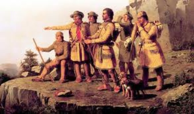 Daniel Boone searches for the Cumberland Gap