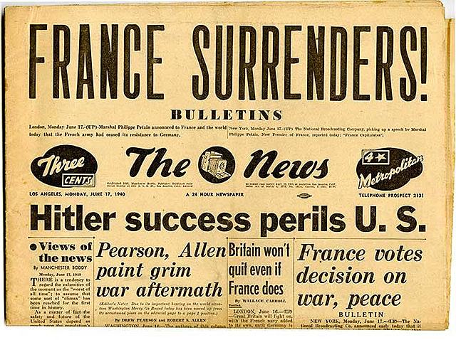 France surrenders to Germany