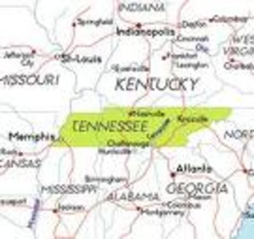 Tennessee becomes a state