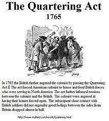 England passes the Quartering Act