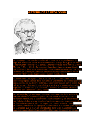 HISTORIA DE LA PEDAGOGIA