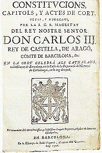 Carles V convoca les Corts del Principat i jura les Constitucions.