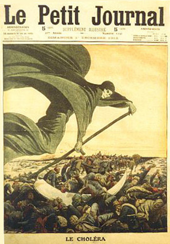 Cholera breaks out in London, claiming at least 3,000 victims. It spreads to France and North America later this year.