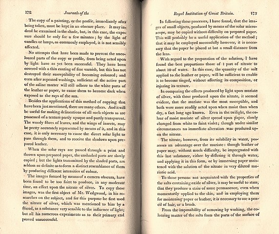 Wedgewood and Davy's Discovery