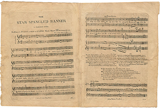 Writing of the national anthem