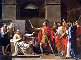 El rey visigodo Leovigildo expulsa a los funcionarios romanos