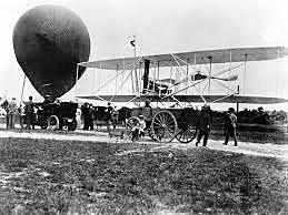 First public appearance of an airplane