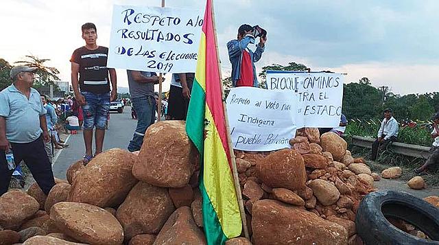 Afines al MAS cercan ciudades y se contabilizan más de 30 bloqueos