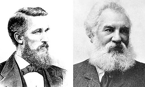 Alexander Graham Bell  enregistrait la licence de téléphone.