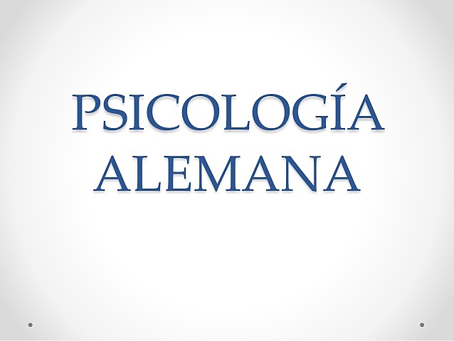 psicología alemana