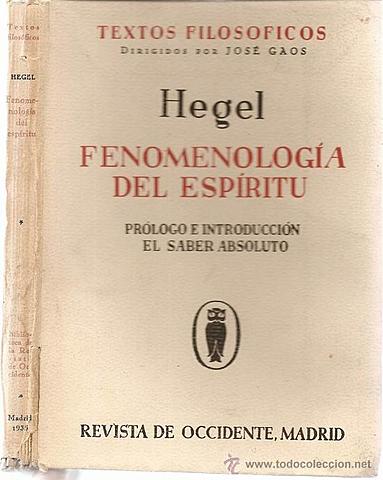 Fenomenología del espíritu