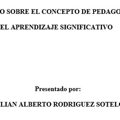 Timeline: Concepto de pedagogía y teorías del aprendizaje significativo