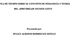 Timeline: Concepto de pedagogía y teorías del aprendizaje significativo