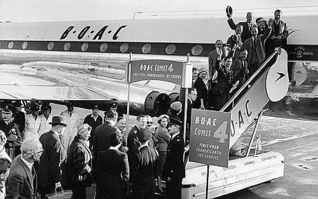 First transatlantic passenger flight