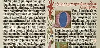 The Gutenberg bible is printed