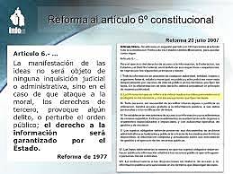 Reforma al articulo 6º constitucional