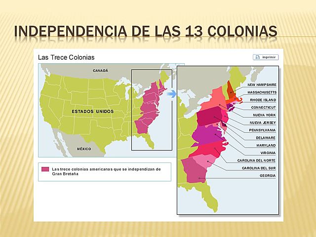 Independencia de las trece colonias