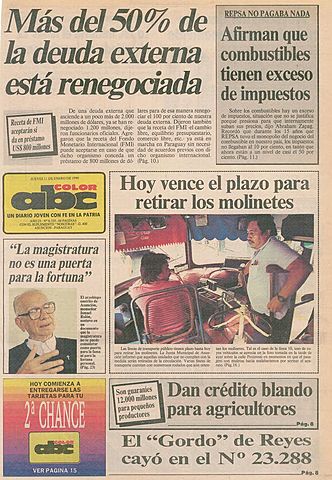 Deuda externa re negociada.