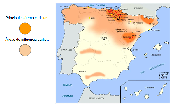 Estallido de la Primera Guerra Carlista (1833-1840)