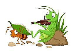 "La cigarra y la hormiga", Esopo.