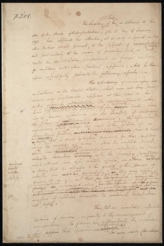 Hamilton's Report o Manufacturers was rejected.