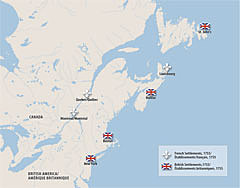 Les établissements français et britanniques