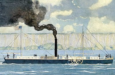 The maiden voyage of the Steamboat Clermont