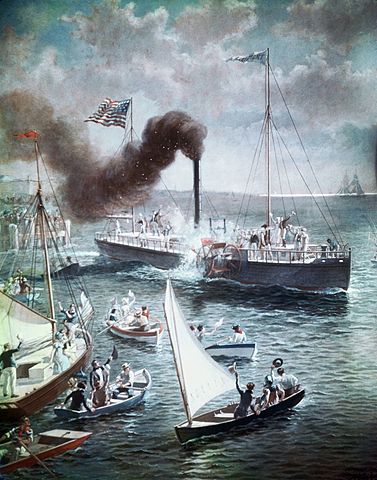 The Maiden Voyage of the Steamboat Clermont