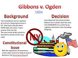 SUPREME COURT ISSUES GIBBONS V. OGDEN DECISIONS