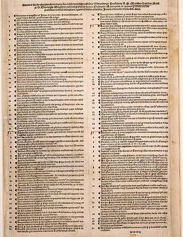 Se publican las 95 tesis