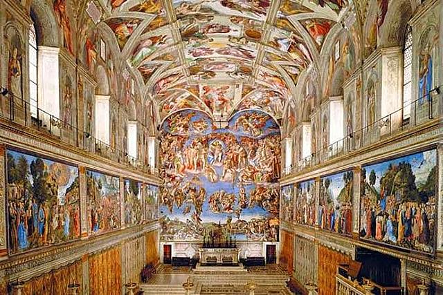 La capilla sixtina hecha por Miguel Ángel