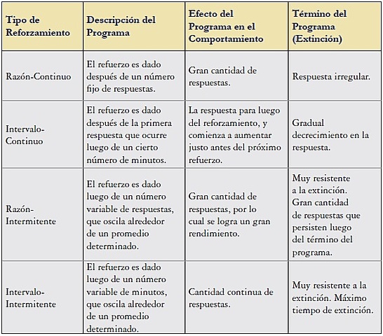 Tipos de Reforzamiento