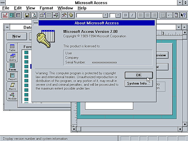 Microsoft Access 2.0