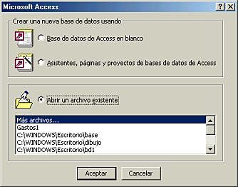 Inicio de las versiones Access