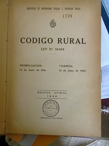 Ley de crédito rural.