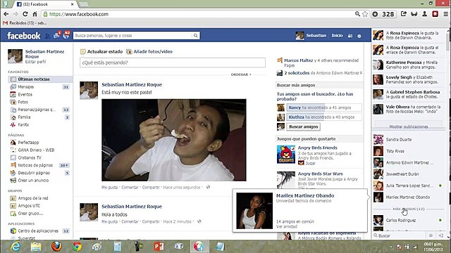 Mí uso del Facebook