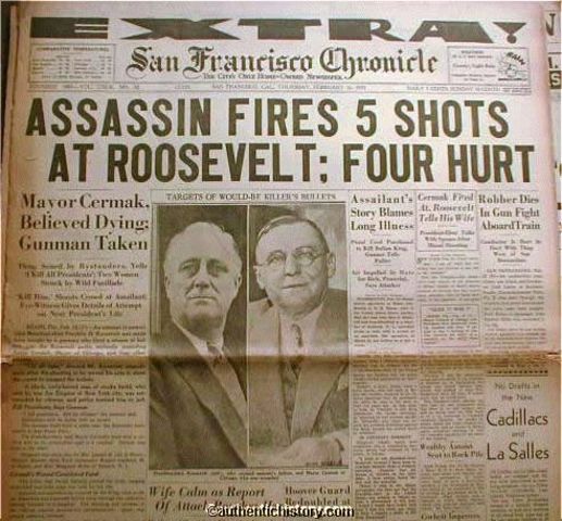Assassination Attempt on Franklin Roosevelt