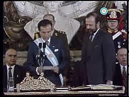 Menem asume su 2da presidencia