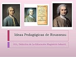 Idea pedagogía Rousseau
