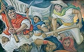 Algunos pintores han plasmado en pinturas las opresiones que sufre país cuando se da los paquetazos que perjudican al país entero