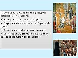 Desarrollo de la pedagogía eclesiástica (1548  - 1762)
