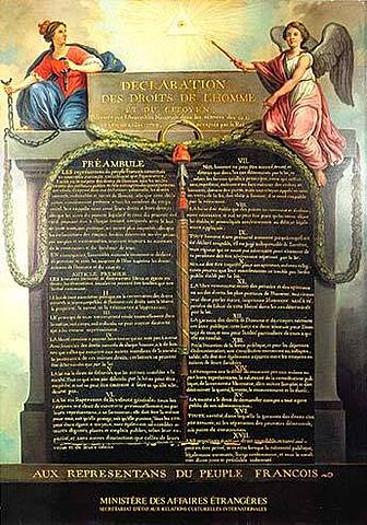 Detalles de la Declaración de Derechos del Hombre y del Ciudadano (1789) y de la Constitución (1791). La fecha he puesto 1791 porque solo me dejaba poner una.